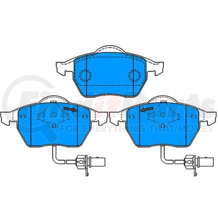 607110 by ATE BRAKE PRODUCTS - ATE Original Semi-Metallic Front Disc Brake Pad Set 607110 for Audi, Volkswagen