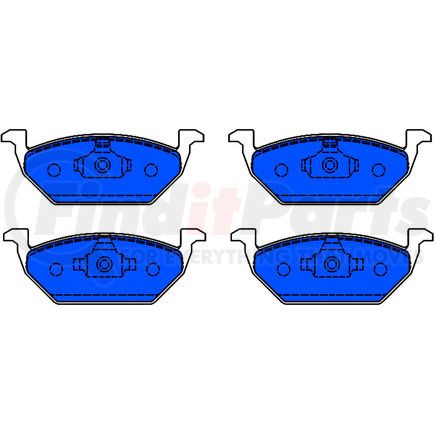 607111 by ATE BRAKE PRODUCTS - ATE Original Semi-Metallic Front Disc Brake Pad Set 607111 for Volkswagen