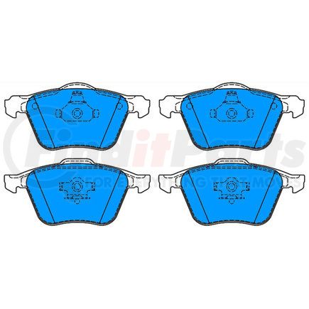 607187 by ATE BRAKE PRODUCTS - ATE Original Semi-Metallic Front Disc Brake Pad Set 607187 for Volvo