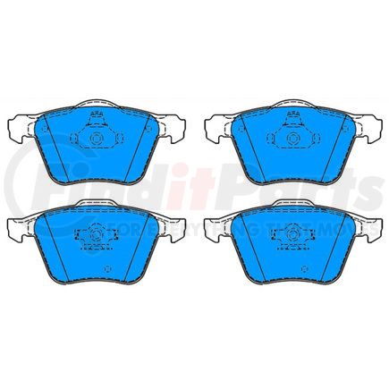 607188 by ATE BRAKE PRODUCTS - ATE Original Semi-Metallic Front Disc Brake Pad Set 607188 for Volvo