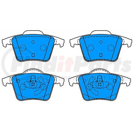 607189 by ATE BRAKE PRODUCTS - ATE Original Semi-Metallic Rear Disc Brake Pad Set 607189 for Volvo