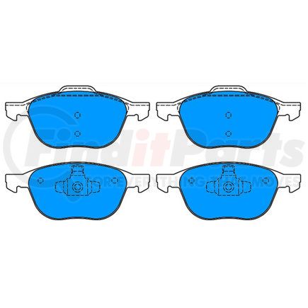 607193 by ATE BRAKE PRODUCTS - ATE Semi-Metallic Front Disc Brake Pad Set 607193 for Ford, Mazda, Volvo