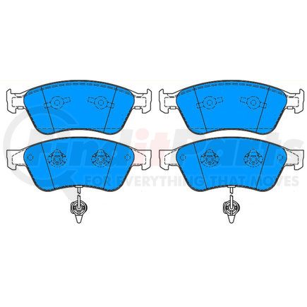 607182 by ATE BRAKE PRODUCTS - ATE Original Semi-Metallic Front Disc Brake Pad Set 607182 for Audi, Volkswagen