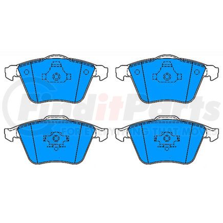 607204 by ATE BRAKE PRODUCTS - ATE Semi-Metallic Front Disc Brake Pad Set 607204 for Mazda, Saab, Volvo