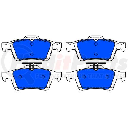 607195 by ATE BRAKE PRODUCTS - ATE Semi-Metallic Rear Disc Brake Pad Set 607195 GM, Ford, Mazda, Saab, Volvo