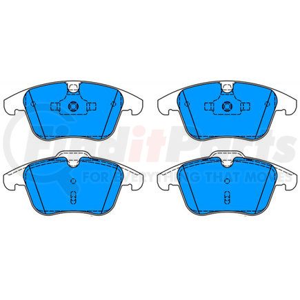 607228 by ATE BRAKE PRODUCTS - ATE Semi-Metallic Front Disc Brake Pad Set 607228 for Jaguar, Land Rover, Volvo