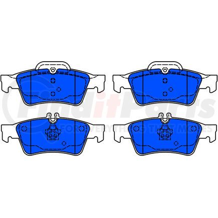 607259 by ATE BRAKE PRODUCTS - ATE Original Semi-Metallic Rear Disc Brake Pad Set 607259 for Mercedes-Benz