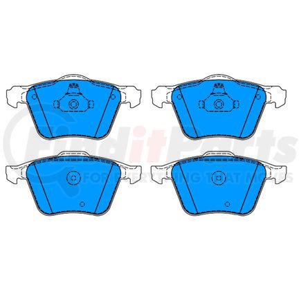 607243 by ATE BRAKE PRODUCTS - ATE Original Semi-Metallic Front Disc Brake Pad Set 607243 for Volvo