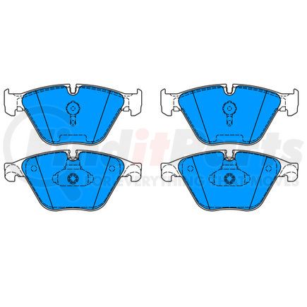 607275 by ATE BRAKE PRODUCTS - ATE Original Semi-Metallic Front Disc Brake Pad Set 607275 for BMW