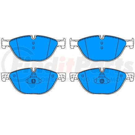 607267 by ATE BRAKE PRODUCTS - ATE Original Semi-Metallic Front Disc Brake Pad Set 607267 for BMW