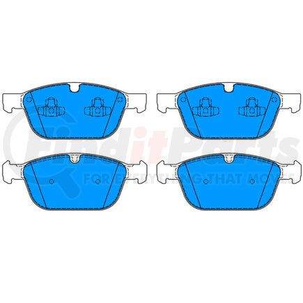 607272 by ATE BRAKE PRODUCTS - ATE Original Semi-Metallic Front Disc Brake Pad Set 607272 for Volvo