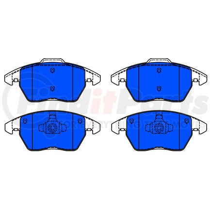 607285 by ATE BRAKE PRODUCTS - ATE Original Semi-Metallic Rear Disc Brake Pad Set 607285 for Volkswagen