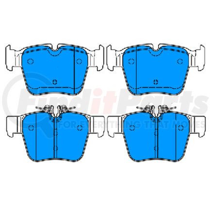 607316 by ATE BRAKE PRODUCTS - ATE Original Semi-Metallic Rear Disc Brake Pad Set 607316 for Mercedes-Benz