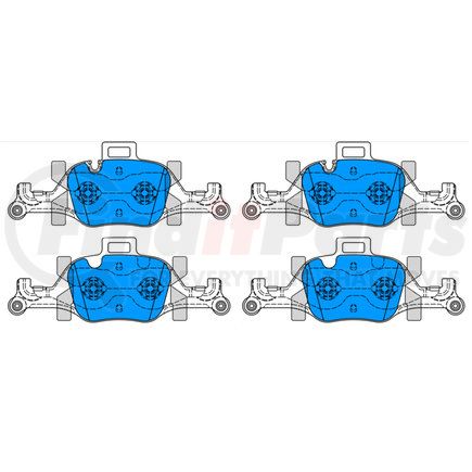 607345 by ATE BRAKE PRODUCTS - ATE Original Semi-Metallic Front Disc Brake Pad Set 607345 for BMW