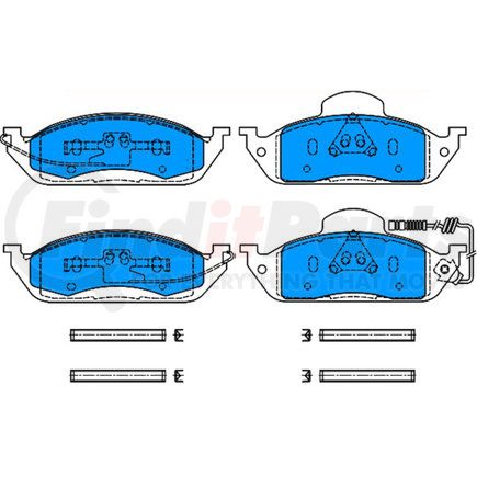 608004 by ATE BRAKE PRODUCTS - ATE Original Semi-Metallic Front Disc Brake Pad Set 608004 for Mercedes-Benz