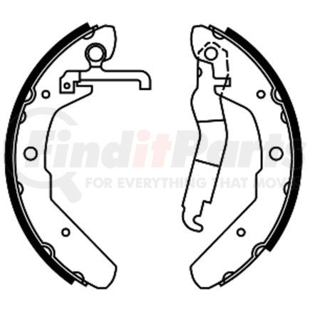 650148 by ATE BRAKE PRODUCTS - ATE Drum Brake Shoe Set 650148 for Volkswagen
