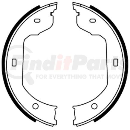 650419 by ATE BRAKE PRODUCTS - ATE Parking Brake Shoe Set 650419 for BMW