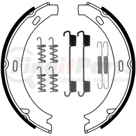 654013 by ATE BRAKE PRODUCTS - ATE Parking Brake Shoe Set 654013 for Chrysler, Mercedes-Benz