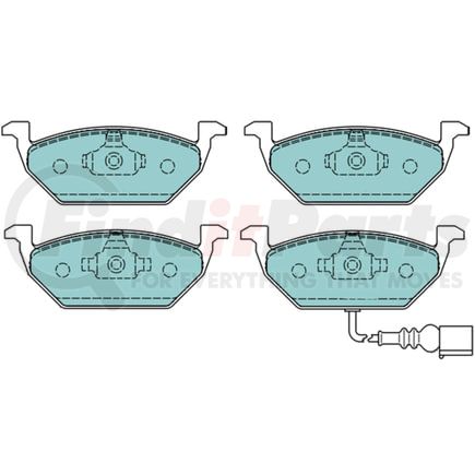 LD7117 by ATE BRAKE PRODUCTS - ATE Ceramic Front Disc Brake Pad Set LD7117 for Volkswagen