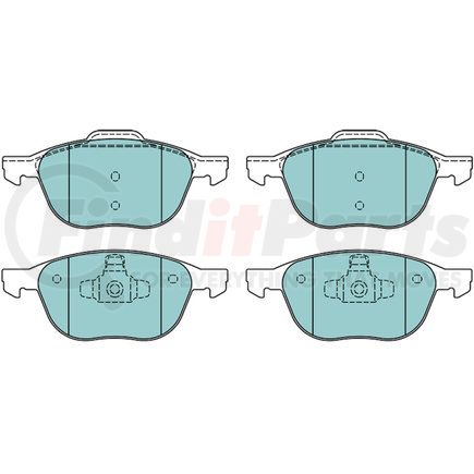 LD7193 by ATE BRAKE PRODUCTS - ATE Ceramic Front Disc Brake Pad Set LD7193 for Ford, Mazda, Volvo