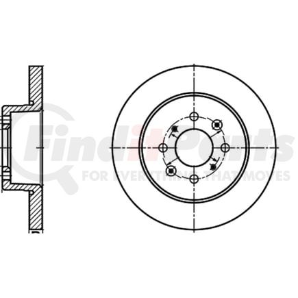 409143 by ATE BRAKE PRODUCTS - ATE Original Rear Disc Brake Rotor 409143 for Honda