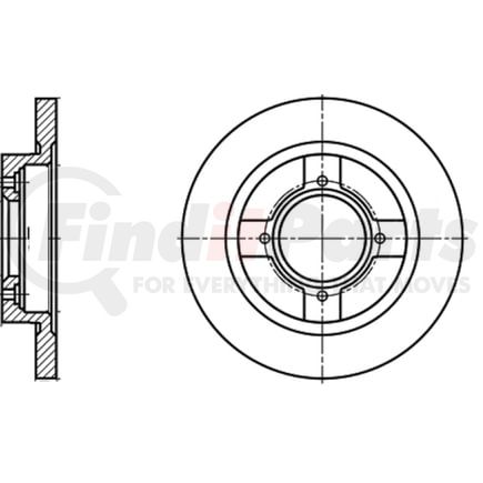 409145 by ATE BRAKE PRODUCTS - ATE Original Rear Disc Brake Rotor 409145 for Acura, Honda