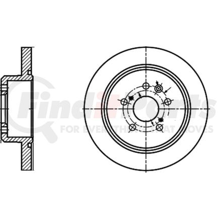 409148 by ATE BRAKE PRODUCTS - ATE Original Rear Disc Brake Rotor 409148 for Toyota