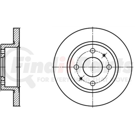 409709 by ATE BRAKE PRODUCTS - ATE Original Rear Disc Brake Rotor 409709 for Acura, Honda