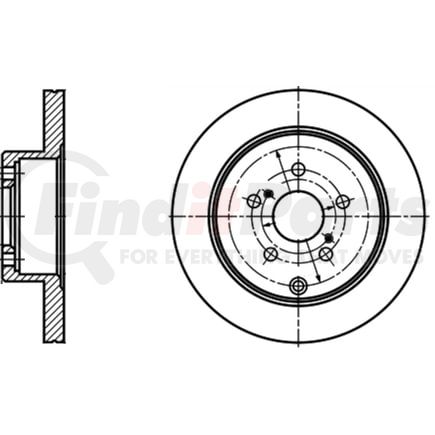 409711 by ATE BRAKE PRODUCTS - ATE Original Rear Disc Brake Rotor 409711 for Scion, Toyota