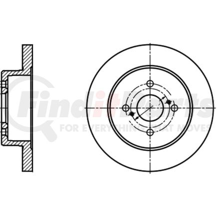 409156 by ATE BRAKE PRODUCTS - ATE Original Rear Disc Brake Rotor 409156 for Toyota