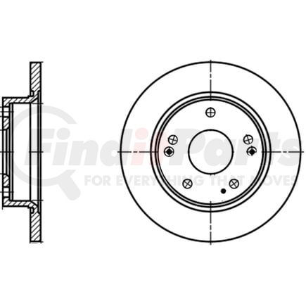 409158 by ATE BRAKE PRODUCTS - ATE Original Rear Disc Brake Rotor 409158 for Honda