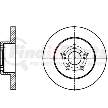 409163 by ATE BRAKE PRODUCTS - ATE Original Rear Disc Brake Rotor 409163 for Lexus, Toyota