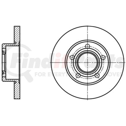 410154 by ATE BRAKE PRODUCTS - ATE Original Rear Disc Brake Rotor 410154 for Audi