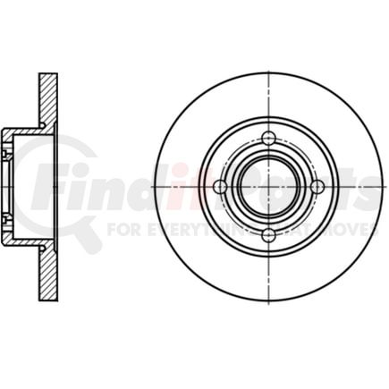 410178 by ATE BRAKE PRODUCTS - ATE Original Rear Disc Brake Rotor 410178 for Audi