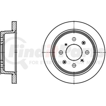 410212 by ATE BRAKE PRODUCTS - ATE Original Rear Disc Brake Rotor 410212 for Acura, Honda