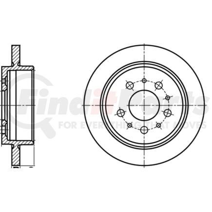 ATE Brake Products 410206 Disc Brake Rotor Set ATE Original Rear Disc Brake Rotor 410206 for Volvo