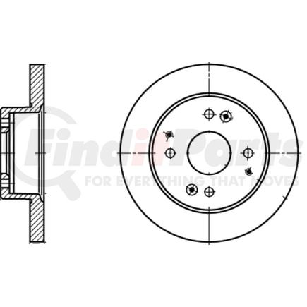 ATE Brake Products 410233 Disc Brake Rotor Set ATE Original Rear Disc Brake Rotor 410233 for Acura, Honda