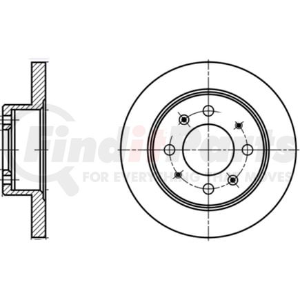 410264 by ATE BRAKE PRODUCTS - ATE Original Rear Disc Brake Rotor 410264 for Hyundai