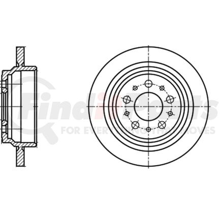 410292 by ATE BRAKE PRODUCTS - ATE Original Rear Disc Brake Rotor 410292 for Volvo