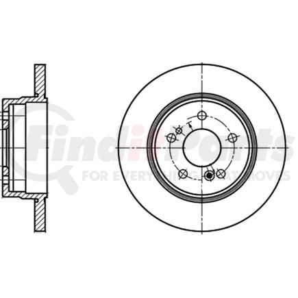 410293 by ATE BRAKE PRODUCTS - ATE Original Rear Disc Brake Rotor 410293 for Mercedes Benz