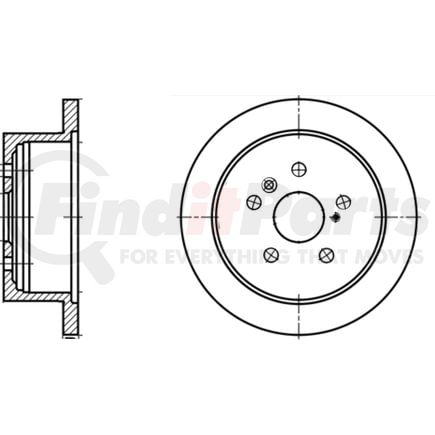 410316 by ATE BRAKE PRODUCTS - ATE Original Rear Disc Brake Rotor 410316 for Lexus, Toyota
