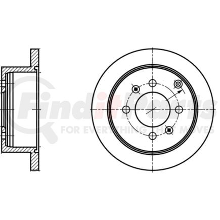 410317 by ATE BRAKE PRODUCTS - ATE Original Rear Disc Brake Rotor 410317 for Hyundai, Kia