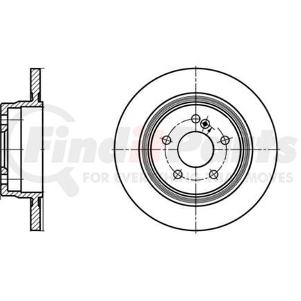 410328 by ATE BRAKE PRODUCTS - ATE Original Rear Disc Brake Rotor 410328 for Mercedes Benz