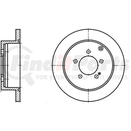 ATE Brake Products 410330 Disc Brake Rotor Set ATE Original Rear Disc Brake Rotor 410330 for Mitsubishi