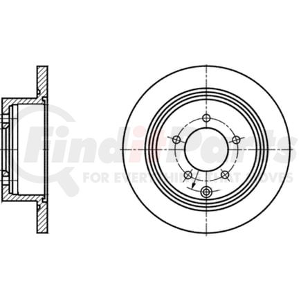 ATE Brake Products 410360 Disc Brake Rotor Set ATE Original Rear Disc Brake Rotor 410360 for Mitsubishi