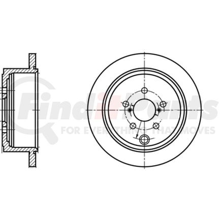 410366 by ATE BRAKE PRODUCTS - ATE Original Rear Disc Brake Rotor 410366 for Subaru