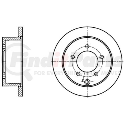 410345 by ATE BRAKE PRODUCTS - ATE Original Rear Disc Brake Rotor 410345 for Mitsubishi