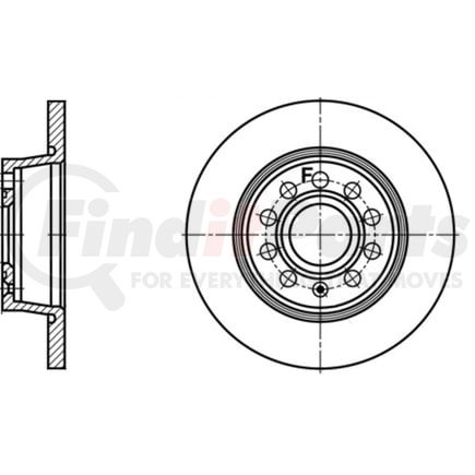 ATE Brake Products 410356 Disc Brake Rotor Set ATE Original Rear Disc Brake Rotor 410356 for Audi, Volkswagen