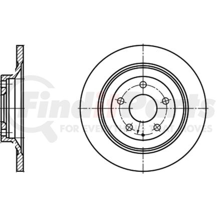 410381 by ATE BRAKE PRODUCTS - ATE Original Rear Disc Brake Rotor 410381 for Mazda