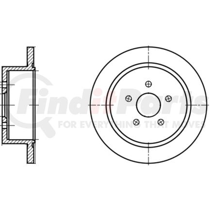 410384 by ATE BRAKE PRODUCTS - ATE Original Rear Disc Brake Rotor 410384 for Subaru
